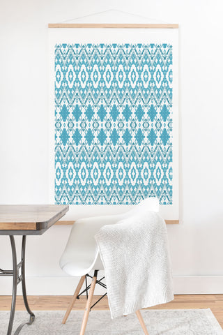 Sheila Wenzel-Ganny Blue Boho Geometric Design Art Print And Hanger