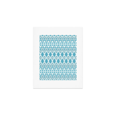 Sheila Wenzel-Ganny Blue Boho Geometric Design Art Print
