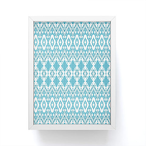 Sheila Wenzel-Ganny Blue Boho Geometric Design Framed Mini Art Print