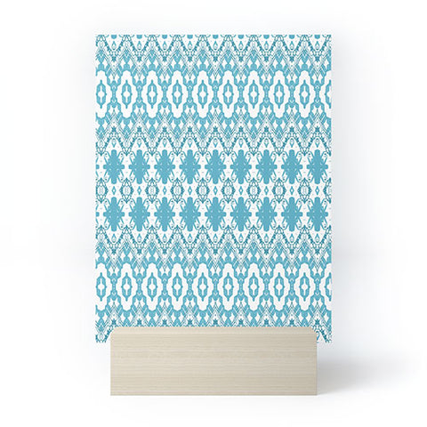Sheila Wenzel-Ganny Blue Boho Geometric Design Mini Art Print