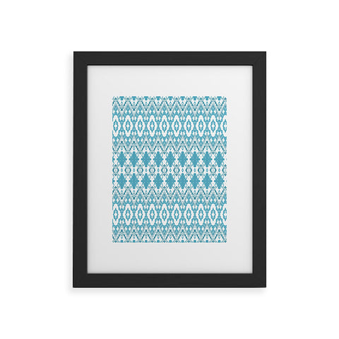 Sheila Wenzel-Ganny Blue Boho Geometric Design Framed Art Print