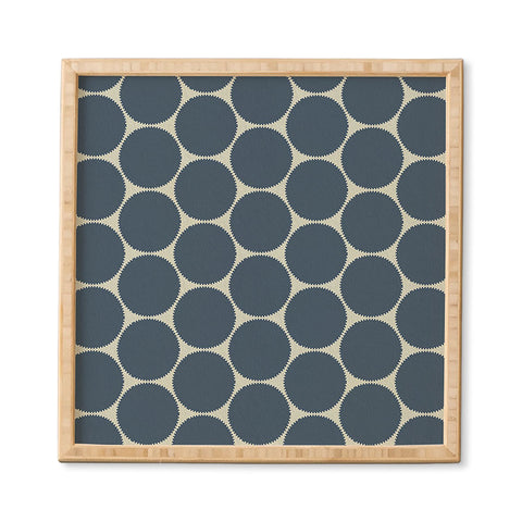 Sheila Wenzel-Ganny Blue Dots Abstract Framed Wall Art