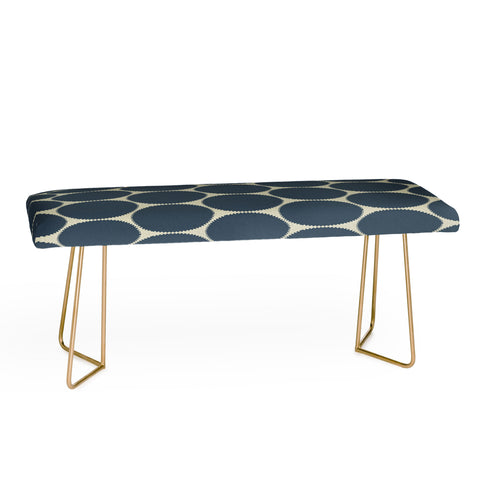 Sheila Wenzel-Ganny Blue Dots Abstract Bench