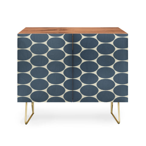 Sheila Wenzel-Ganny Blue Dots Abstract Credenza