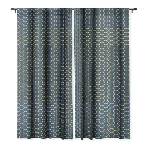 Sheila Wenzel-Ganny Blue Dots Abstract Blackout Window Curtain