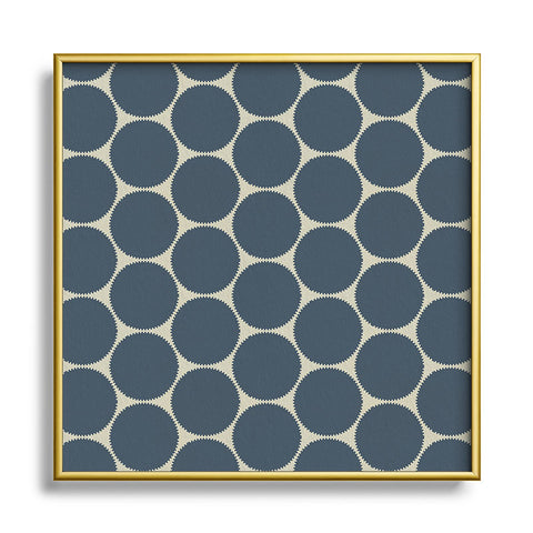 Sheila Wenzel-Ganny Blue Dots Abstract Metal Square Framed Art Print