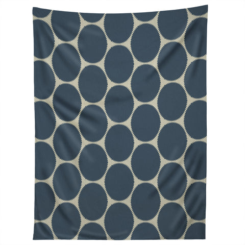 Sheila Wenzel-Ganny Blue Dots Abstract Tapestry