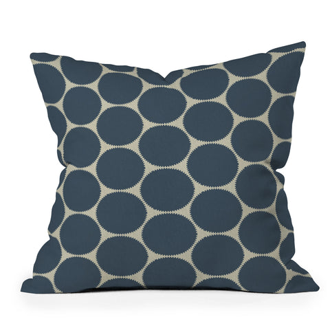 Sheila Wenzel-Ganny Blue Dots Abstract Throw Pillow