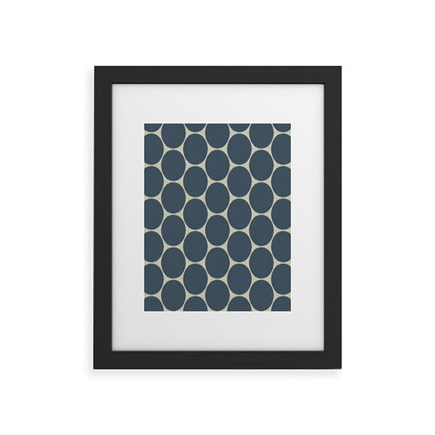 Sheila Wenzel-Ganny Blue Dots Abstract Framed Art Print