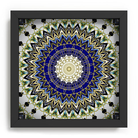 Sheila Wenzel-Ganny Bohemian Blue Gold Mandala Recessed Framing Square