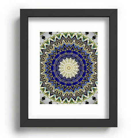 Sheila Wenzel-Ganny Bohemian Blue Gold Mandala Recessed Framing Rectangle