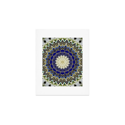Sheila Wenzel-Ganny Bohemian Blue Gold Mandala Art Print