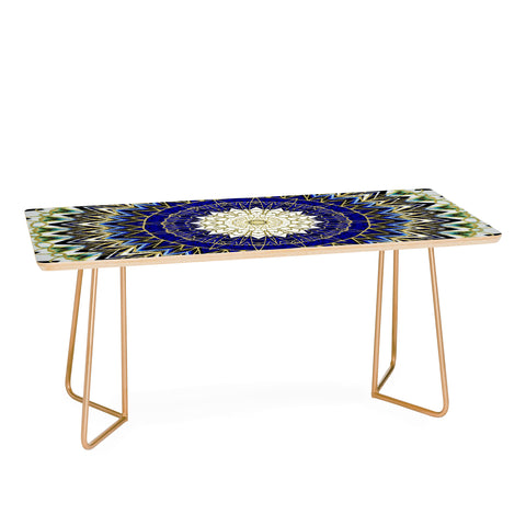 Sheila Wenzel-Ganny Bohemian Blue Gold Mandala Coffee Table