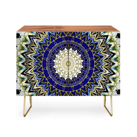 Sheila Wenzel-Ganny Bohemian Blue Gold Mandala Credenza