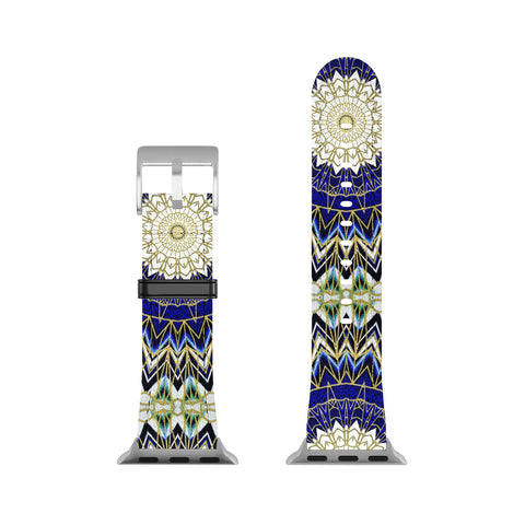 Sheila Wenzel-Ganny Bohemian Blue Gold Mandala Apple Watch Band