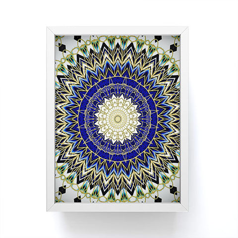Sheila Wenzel-Ganny Bohemian Blue Gold Mandala Framed Mini Art Print