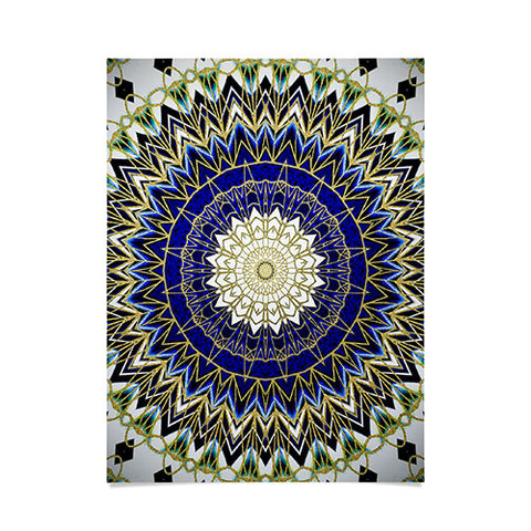 Sheila Wenzel-Ganny Bohemian Blue Gold Mandala Poster