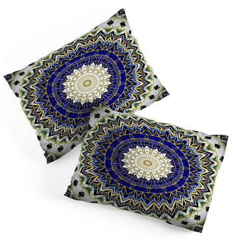 Sheila Wenzel-Ganny Bohemian Blue Gold Mandala Pillow Shams