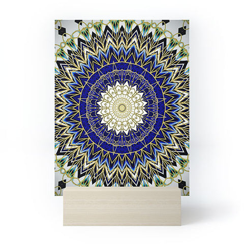 Sheila Wenzel-Ganny Bohemian Blue Gold Mandala Mini Art Print