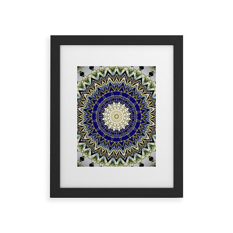 Sheila Wenzel-Ganny Bohemian Blue Gold Mandala Framed Art Print