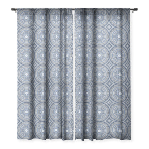 Sheila Wenzel-Ganny Bohemian Blues Sheer Window Curtain