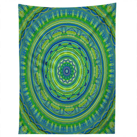 Sheila Wenzel-Ganny Bohemian Blues Mandala Tapestry