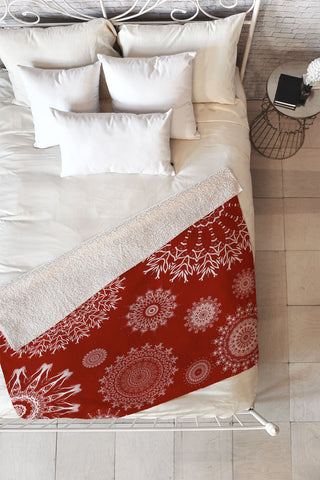 Sheila Wenzel-Ganny Bohemian Holiday Mandalas Fleece Throw Blanket