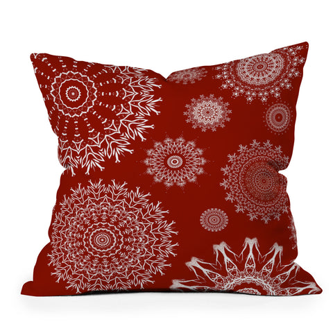 Sheila Wenzel-Ganny Bohemian Holiday Mandalas Throw Pillow