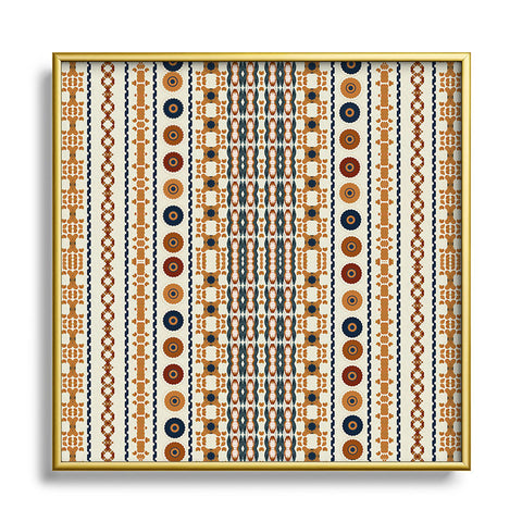 Sheila Wenzel-Ganny Bohemian Tribal Geo Metal Square Framed Art Print