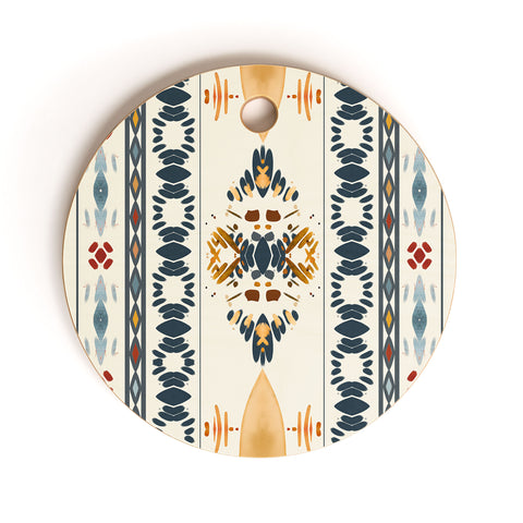 Sheila Wenzel-Ganny Bohemian Tribal Summer Cutting Board Round
