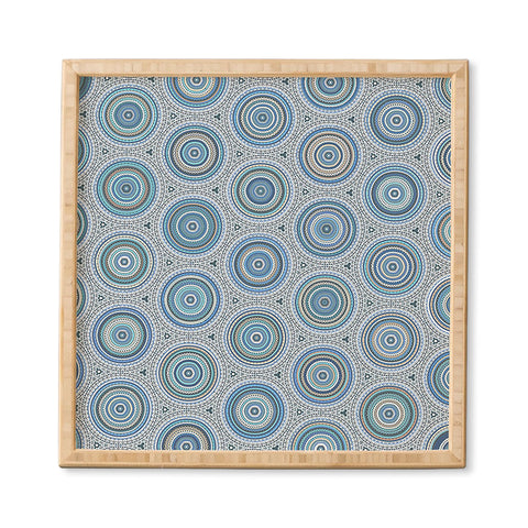 Sheila Wenzel-Ganny Boho Blue Multi Mandala Framed Wall Art