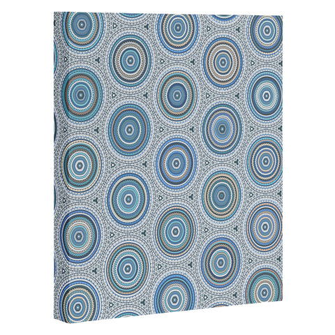 Sheila Wenzel-Ganny Boho Blue Multi Mandala Art Canvas
