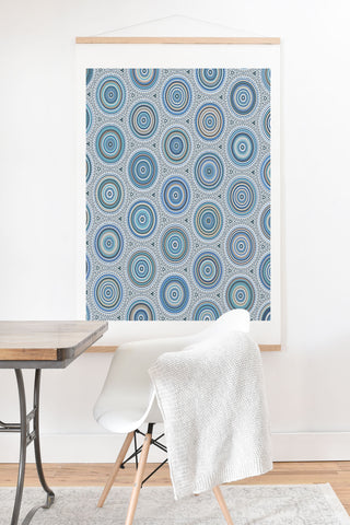 Sheila Wenzel-Ganny Boho Blue Multi Mandala Art Print And Hanger