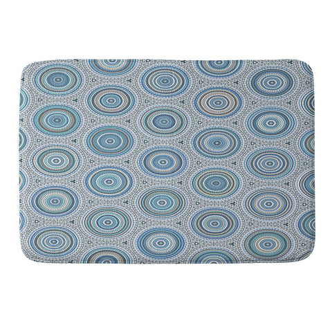 Sheila Wenzel-Ganny Boho Blue Multi Mandala Memory Foam Bath Mat