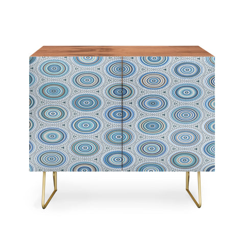 Sheila Wenzel-Ganny Boho Blue Multi Mandala Credenza
