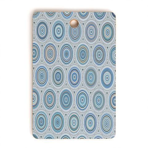 Sheila Wenzel-Ganny Boho Blue Multi Mandala Cutting Board Rectangle