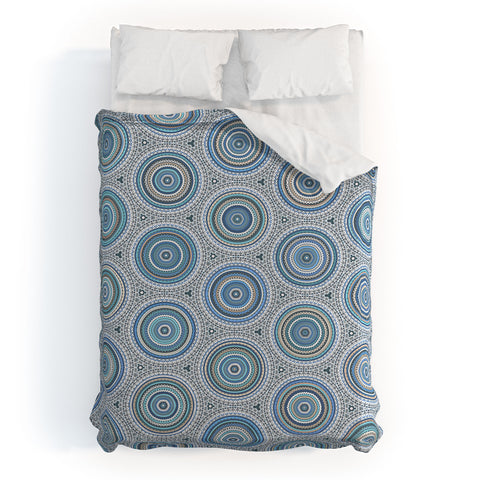 Sheila Wenzel-Ganny Boho Blue Multi Mandala Duvet Cover