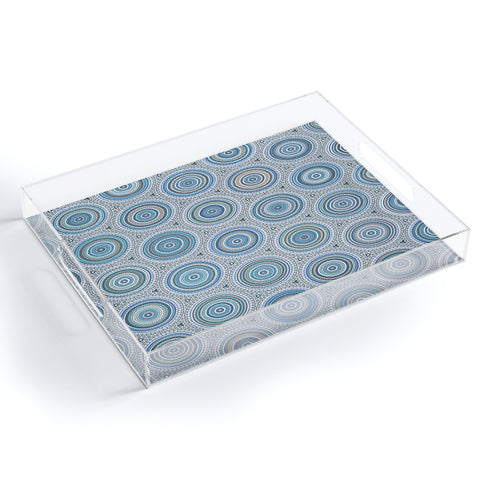 Sheila Wenzel-Ganny Boho Blue Multi Mandala Acrylic Tray