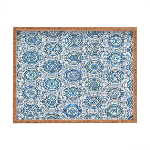 Sheila Wenzel-Ganny Boho Blue Multi Mandala Rectangular Tray