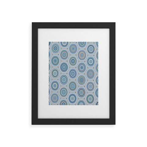 Sheila Wenzel-Ganny Boho Blue Multi Mandala Framed Art Print