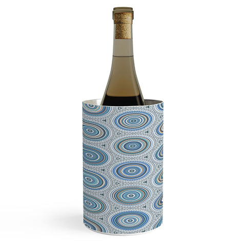Sheila Wenzel-Ganny Boho Blue Multi Mandala Wine Chiller