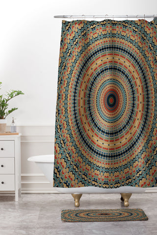 Sheila Wenzel-Ganny Boho Moroccan Mandala Shower Curtain And Mat
