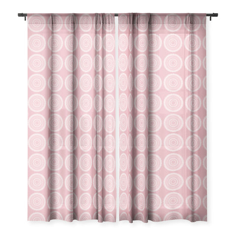Sheila Wenzel-Ganny Boho Pink Mandala Sheer Window Curtain