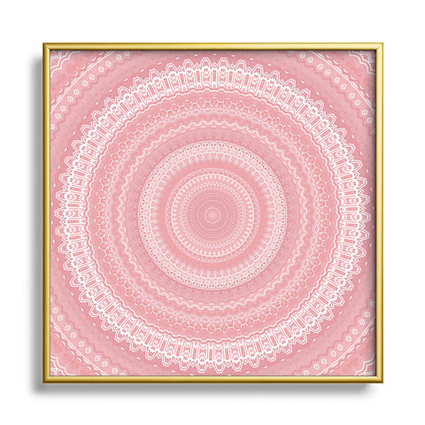 Sheila Wenzel-Ganny Boho Pink Mandala Metal Square Framed Art Print