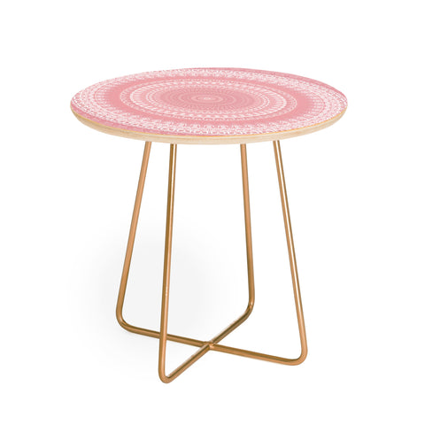 Sheila Wenzel-Ganny Boho Pink Mandala Round Side Table