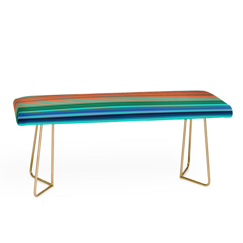 Sheila Wenzel-Ganny Bold Blue Orange Stripes Bench