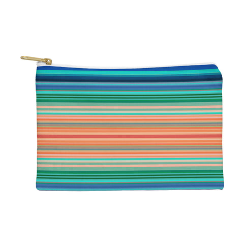 Sheila Wenzel-Ganny Bold Blue Orange Stripes Pouch