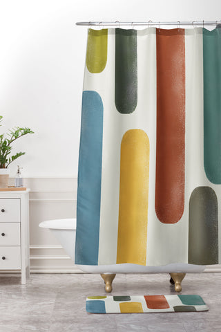 Sheila Wenzel-Ganny Bold Strokes Shower Curtain And Mat