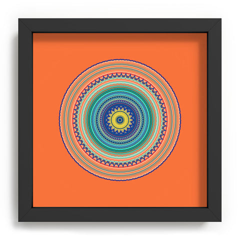 Sheila Wenzel-Ganny Bright Boho Orange Mandala Recessed Framing Square