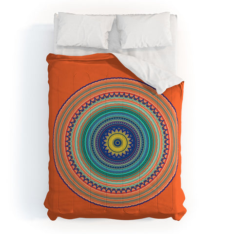 Sheila Wenzel-Ganny Bright Boho Orange Mandala Comforter